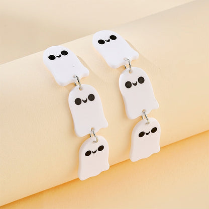 Three Ghost Drop Earrings Women Travel Fashion Cartoon Earrings Creative Jewelry