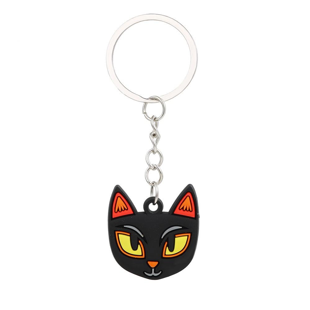 Black Cat Keychain Party Gift Cute Keyring Cartoon DIY Jewelry Souvenir