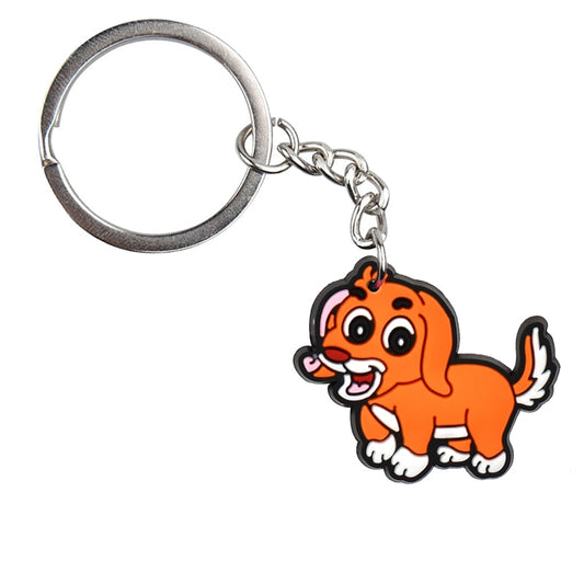 16 Styles PVC Cute Animal Cartoon Keychain Lovely Mini Dog Design Key Holder Fit