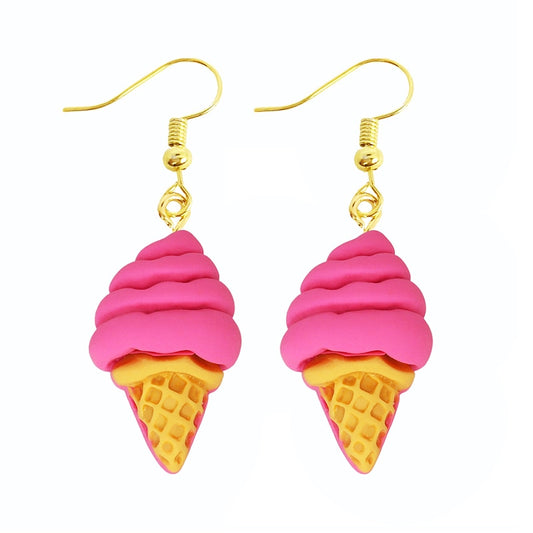 Bubble Gum Ice Cream Funny Cute Resin Food Drop Earrings Women Creativity