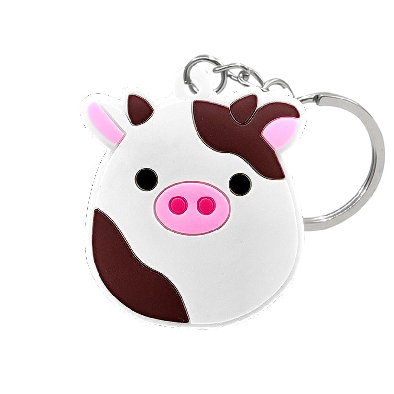 14 Styles Anime Keychain Cute Pigs Lovely Pink Animal Keyring Kids Toys Gadget