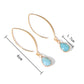 Aqua Blue Charm Lady Cute Dangle Earrings for Women Jewelry Girls Earrings