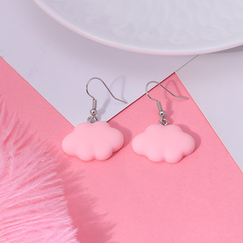 Pink Cloud Drop Earrings Women Gifts Earring Cute Girls Eardrop Jewelry