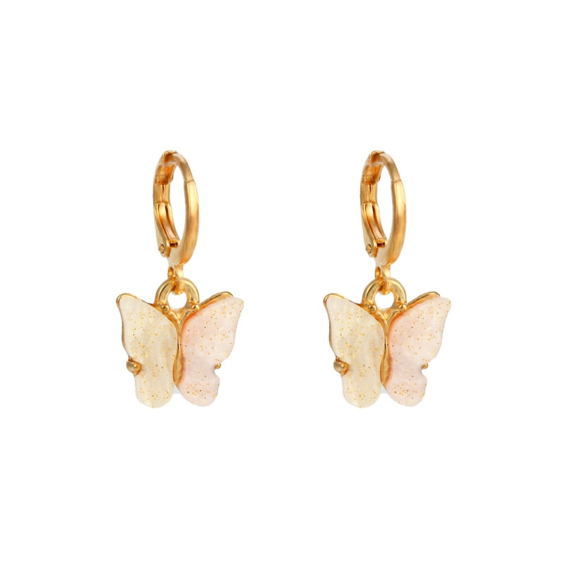 Ivory Butterfly Drop Earrings Jewelry For Women Fashion Accessories Trendy Girl