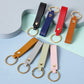 8 Colors PU Leather Keychain Business Gift Key Chain Men Women Car Strap Waist