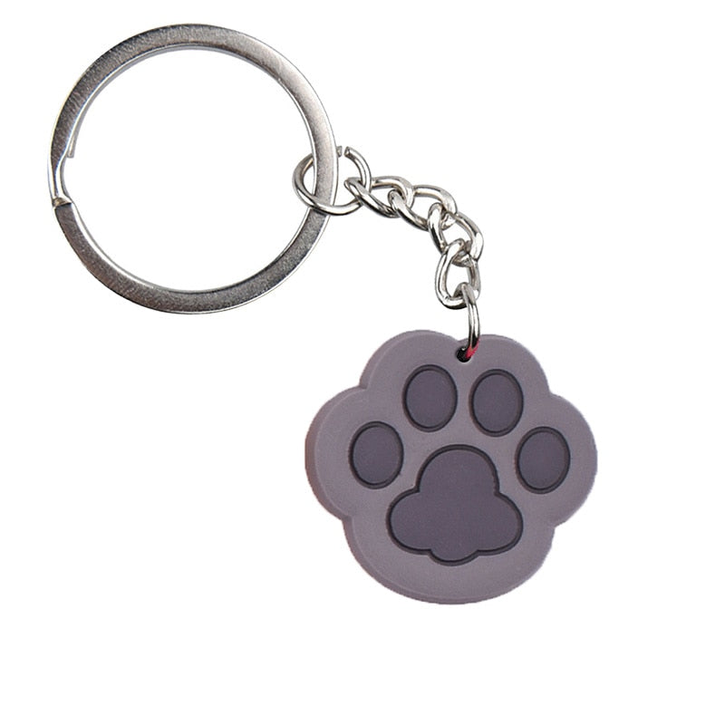 17 Styles Dog Cat Paw Cartoon Animal Keychain Party Gift Cute Keyring Cartoon