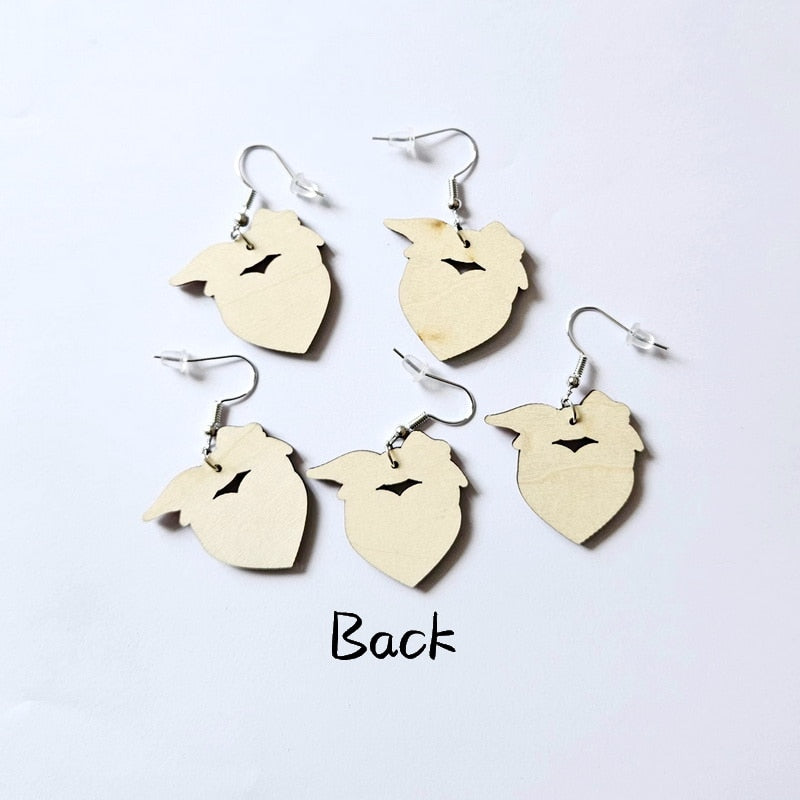 Basketball Heart Wooden Drop Earrings Women Gifts Earring Cute Girls Eardrop