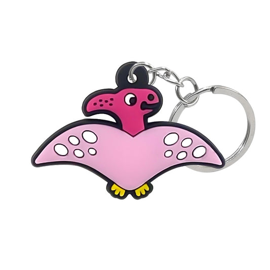 Pink Flying Dinosaur Keychain Gift Cartoon Keyring Souvenir Handbag Accessories