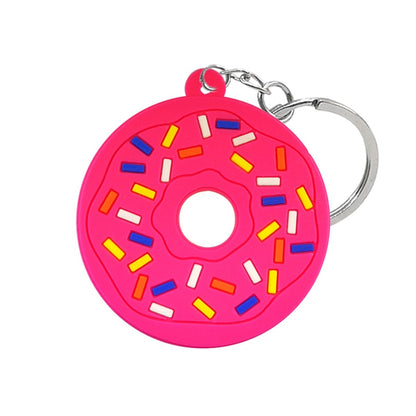 Sprinkles Donut Keychain Cartoon Key Holder Car handbag Keyring Gift Pendant