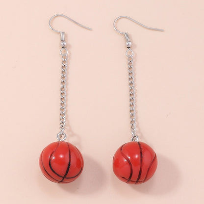 Basketball Ball Dangle Earrings Women Charms Earring Fashion Creative Jewelry
