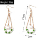 White Green Beaded Hammock Drop Dangle Earrings Trendy Women Fashion Earrings