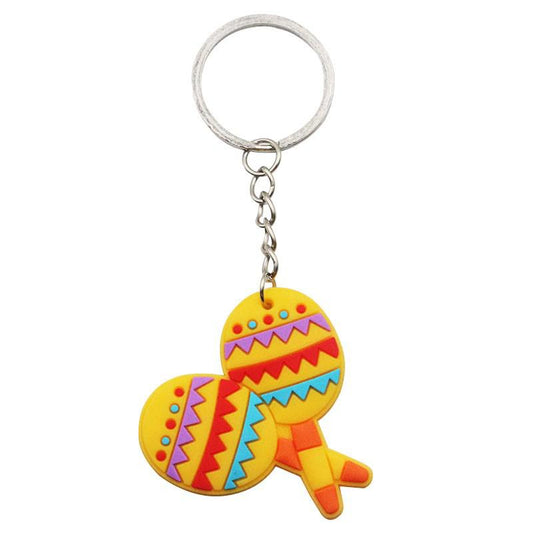 Mexican Maracas Symbol Keychain Party Gift Cute Keyring Cartoon DIY Jewelry