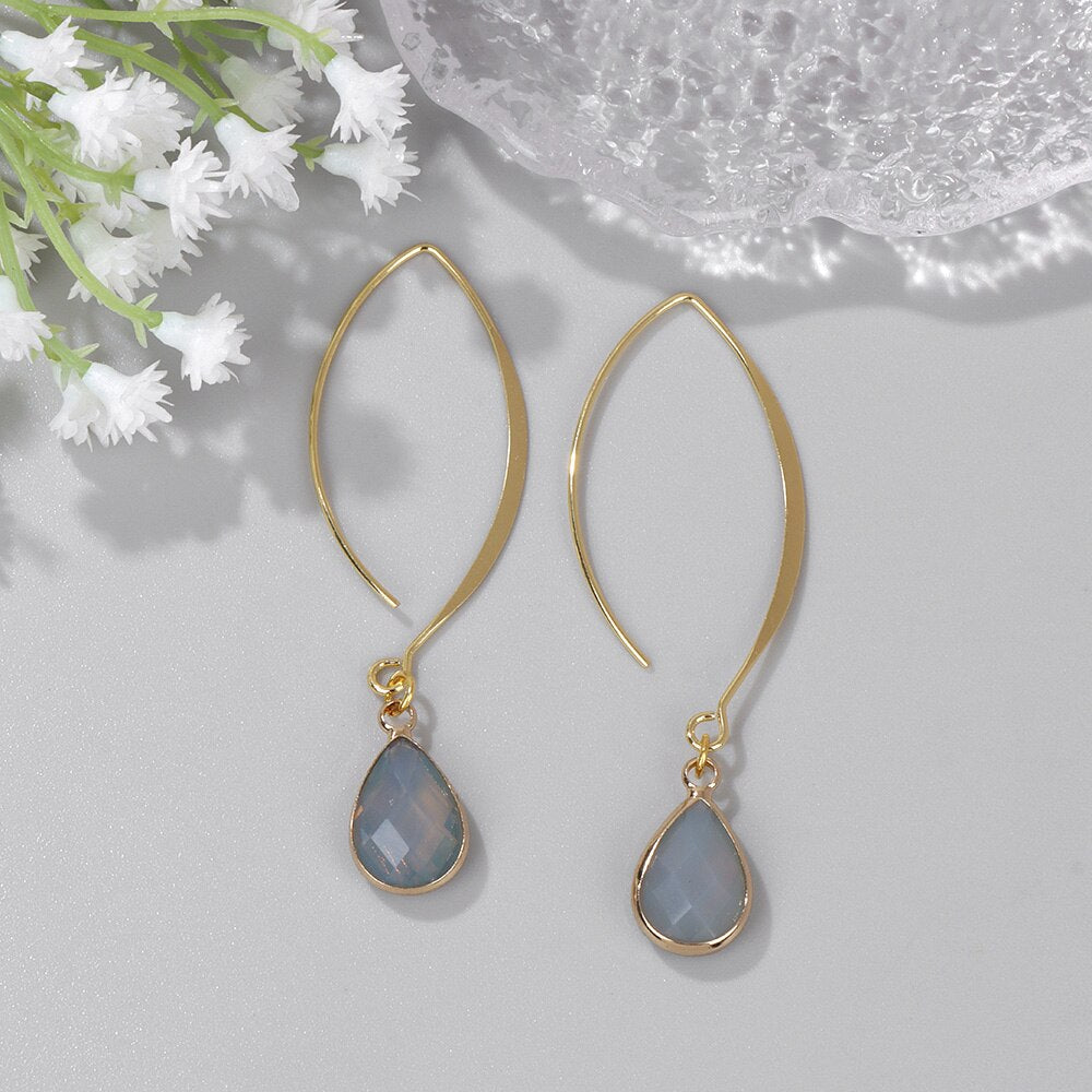 13 Styles Teardrop Crystal Waterdrop Lady Cute Dangle Earrings for Women Jewelry