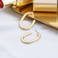Oval Design Hoop Earrings Women Girl Fashion Trendy Jewelry Accessories