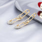 Safety Pin Decor Lady Cute Drop Earrings for Women Jewelry Girls Earrings