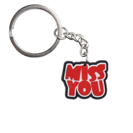 Miss You Inspirational slogan Keychain Car Keyring Cartoon Creative Pendant
