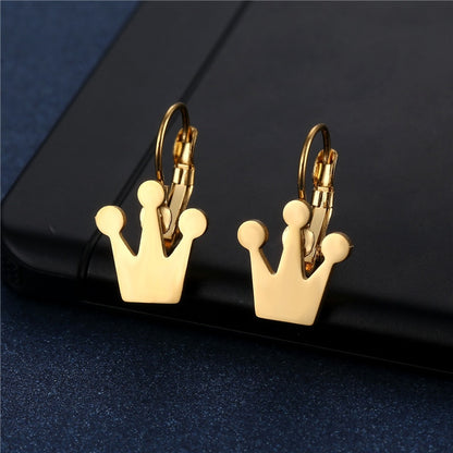 Three Pointed Crown Drop Earrings Women Gifts Earring Cute Girls Eardrop Jewelry