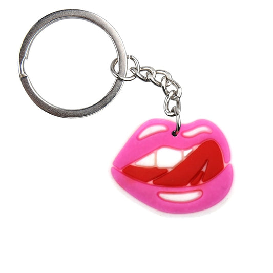 Pink Lips PVC Pink Keychain Keyring Cute Key Chain Keychains Bag Car Hanging fit