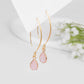 Pink Drop Charm Lady Cute Dangle Earrings for Women Jewelry Girls Earrings