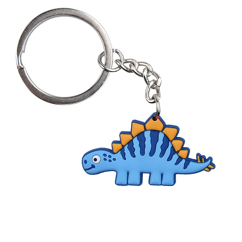 19 Styles Colorful Dinosaur Keyring Cartoon Keychains Souvenir Jewelry Bag