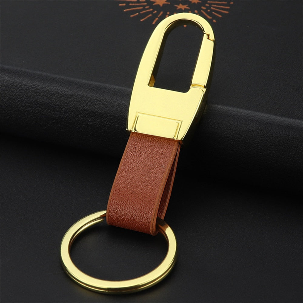 21 Styles PU Leather Keychains For Men Metal Waist Buckle Car Gentleman Business