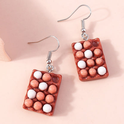 Chocolate Candy Dangle Earrings Women Charms Earring Fashion Creative Jewelry