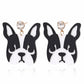 Black White Dog Acrylic Drop Earrings Women Travel Fashion Cartoon Earrings