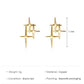 Star Earrings For Women Retro Simple Earrings Girlfriends Birthday Gift