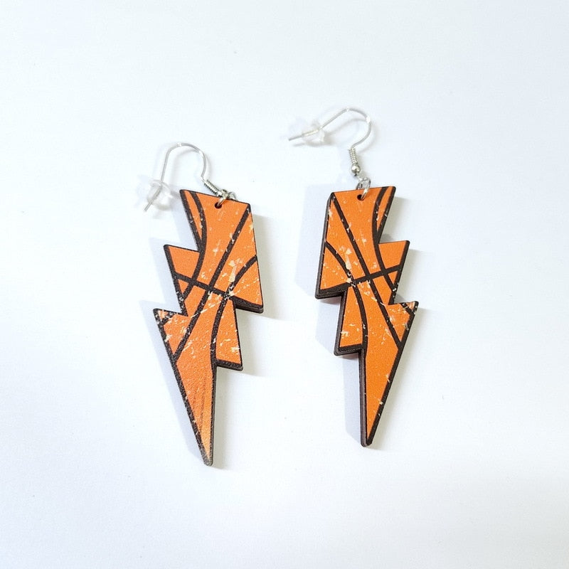 Basketball Lightning Dangle Earrings for Girls Women Birthday Gift Lovely