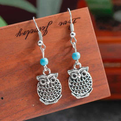 Hollow Out Owl Dangle Drop Earrings Women Gifts Earring Cute Girls Eardrop