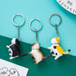 9 Colors Cute Cartoon Cat Pendant Keychain Fashion Bag Charms Ornament for Men