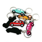 6 Styles Car Shape Vehicle PVC Keychain Cartoon Decoration Charms Key