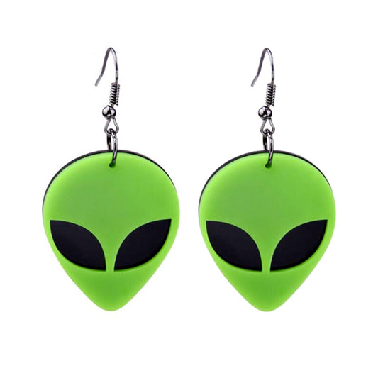 Alien Green Drop Earrings Women Creativity Jewelry Cute Earring Girls Gift