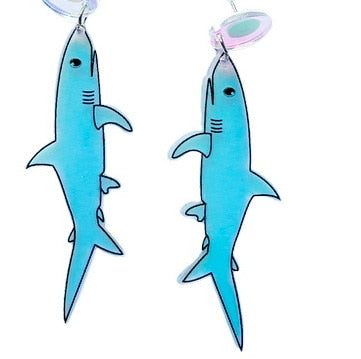 Blue Shark Drop Earrings Women Gifts Earring Cute Girls Eardrop Jewelry