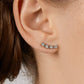 Multicolor Rhinestone Creative Studs Earrings Fashion Geometric Crystal Studs