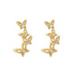 Four Butterfly Animal Stud Earrings Women Cubic Zirconia Earings Gift Jewelry