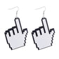 Pointed Finger Acrylic Drop Earrings Women Travel Fashion Cartoon Earrings