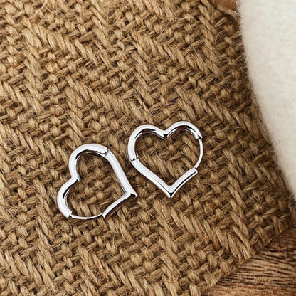 Heart Style Lady Cute Hoop Earrings for Women Jewelry Girls Earrings