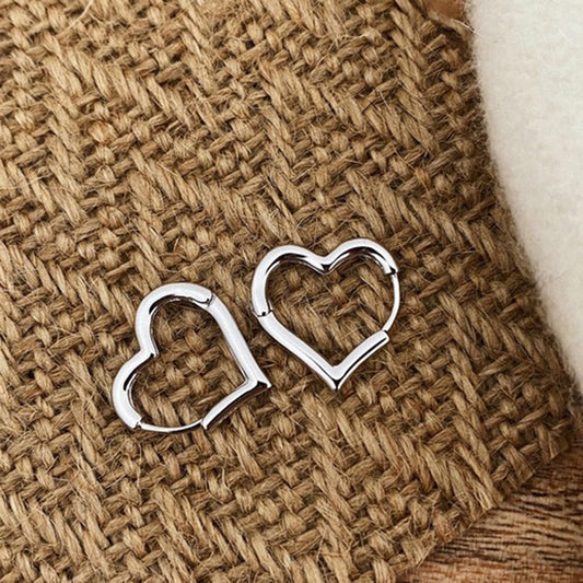 Heart Style Lady Cute Hoop Earrings for Women Jewelry Girls Earrings