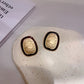 Gold Paint Design Luxury Retro Earrings Women Fashion Exquisite Ear Jewelry