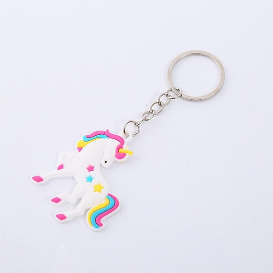 Unicorn With Stars Keychain Party Gift Cute Keyring Cartoon DIY Jewelry Souvenir