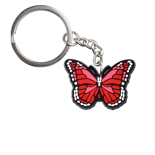 Red Butterfly Pendant Cartoon Keyring Cute Creative Fashion Keychains Bag