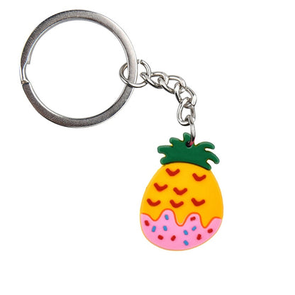 Dipped Pineapple Cartoon Keyring Cute Creative Fashion Keychains Bag Pendant