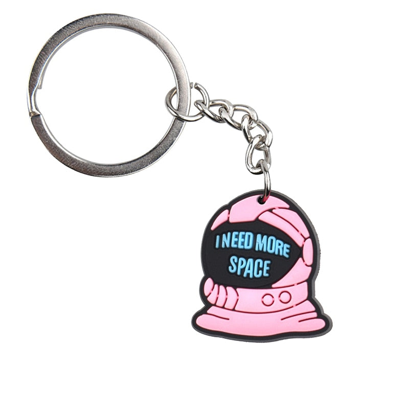 Pink Astronaut Helmet Keychain Gift Cute Charms Keyring Souvenir Handbag