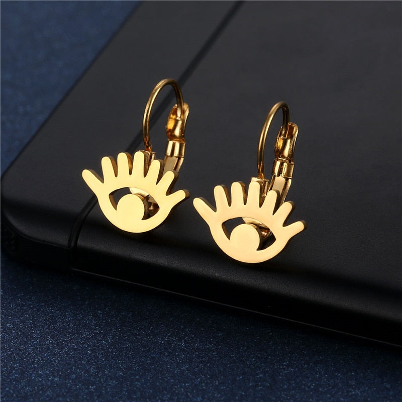 Eye Mini Small Stud Earrings Stainless Steel Women Party Gifts Charms Earring