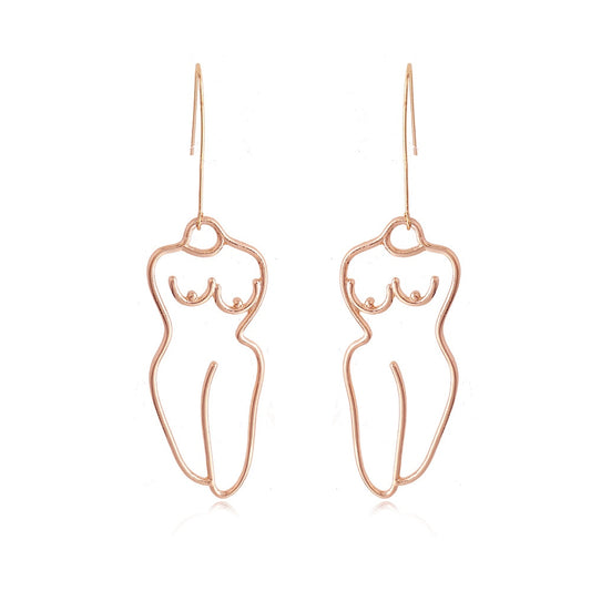 Body Hips Retro Abstract Drop Earrings Women Travel Fashion Cartoon Earrings