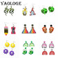 10 Styles Animal Flower Acrylic Drop Earrings Women Travel Fashion Cartoon