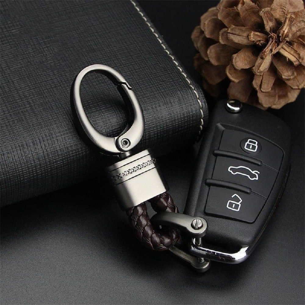 21 Styles PU Leather Keychains For Men Metal Waist Buckle Car Gentleman Business