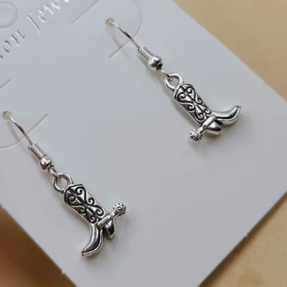 Cowboy Boots Design Drop Dangle Earrings Fashion Party Girls Pendant Earrings