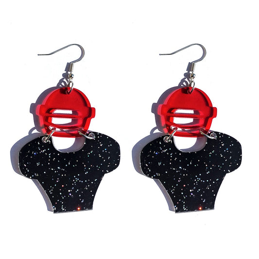 American Football Uniform Drop Earrings Women Fashion Creative Art Cute Stylish